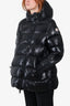 Moncler Black Diagonal Zipper Down Jacket size 3