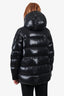 Moncler Black Diagonal Zipper Down Jacket size 3