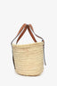 Loewe Beige Woven/Brown Leather Medium Basket Bag