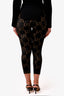 Gucci Black Velvet GG Monogram Pants size L