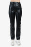 Agolde Black Leather Criss Cross Straight Leg Pants Size 25