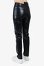 Agolde Black Leather Criss Cross Straight Leg Pants Size 25