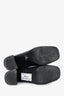 Prada Black Leather Triangle Logo Ankle Boots Size 38