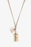 Pre-loved Chanel™ 2007 Gold Toned Faux Pearl CC Tag Pendant Necklace