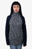 Moncler Navy Wool/Mohair Turtle Neck 'Ciclista Tricot' Sweater Size S