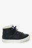 Hermès Black Shearling Kelly Lock Day Sneaker Size 39