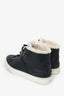 Hermès Black Shearling Kelly Lock Day Sneaker Size 39