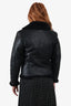Schott NYC Black Leather/Shearlling Jacket Size Medium