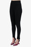 Victoria Beckham Black Ribbed Body High-rise Leggings size Large