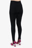 Victoria Beckham Black Ribbed Body High-rise Leggings size Large