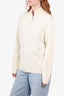 Sandro Cream Wool Half Zip Mock Neck Sweater Size Medium Mens