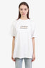 Supreme x Burberry White Cotton Box Logo T-Shirt Size Medium