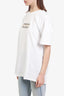 Supreme x Burberry White Cotton Box Logo T-Shirt Size Medium