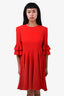 Alexander McQueen Red Ruffle Mini Dress Size 42