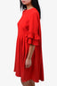 Alexander McQueen Red Ruffle Mini Dress Size 42