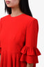 Alexander McQueen Red Ruffle Mini Dress Size 42