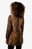 Red Valentino Heart Shape Leopard Printed Coat Size 38