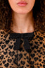 Red Valentino Heart Shape Leopard Printed Coat Size 38