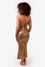V. Chapman Gold Sequin 'Betty' Strapless Maxi Dress Est. Size S