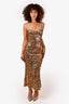 V. Chapman Gold Sequin 'Betty' Strapless Maxi Dress Est. Size S