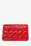 Christian Dior Red Patent Leather Cannage Miss Dior Promenade Pouch