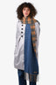 Burberry Brown/Blue Cashmere Tartan Scarf