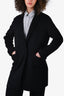 Maje Black Wool Oversize Coat Size 38