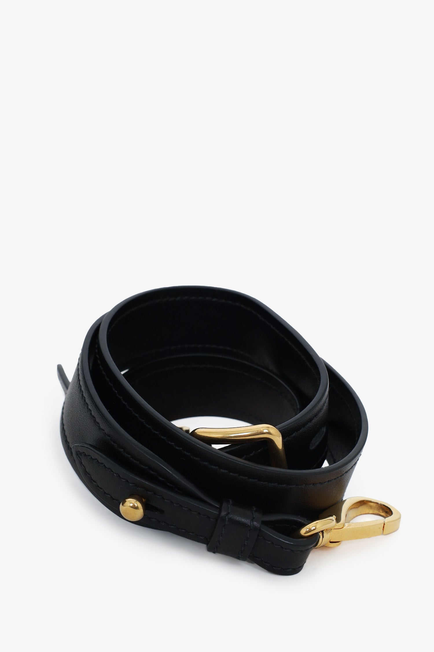 Prada Black Leather Medium Mirage Top Handle Bag with Strap – Mine