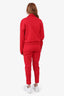 Balenciaga Red Track Zip-Up Jacket with Track Pants Set Size 46/48 Men's
