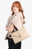 Saint Laurent Beige Grain De Poudre Matelasse Chevron Large Envelop Bag