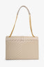 Saint Laurent Beige Grain De Poudre Matelasse Chevron Large Envelop Bag