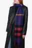 Burberry Multicolour Cashmere Check Fringe-Edge Scarf