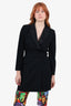 Marella Black Double Breasted Belted Blazer Dress Size 6