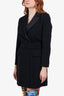 Marella Black Double Breasted Belted Blazer Dress Size 6