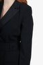 Marella Black Double Breasted Belted Blazer Dress Size 6