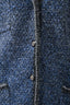 Maje Blue Metallic 4 Pockets Button Up Cardigan Size 1
