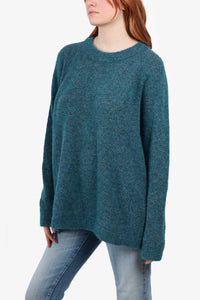 Acne Studios Blue Mohair/Wool Crew Neck Sweater Size M