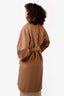 Max Mara Light Brown Virgin Wool/Cashmere 'Icon' Coat with Belt Size 2 US