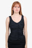 Lida Baday Black Rushed Sleeveless Top Size 6