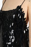 Ronny Kobo Black Sequins Sleeveless Mini Dress Size S