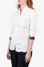 Burberry White Cotton Rushed Shirt Size 6