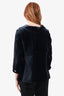 Louis Vuitton Navy Blue Velvet Zip-Up Jacket Size 38