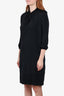 Burberry Black Necktie Tiered Midi Dress Size 42