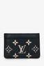 Louis Vuitton Black/Cream Leather Empreinte Giant Monogram Cardholder