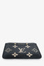 Louis Vuitton Black/Cream Leather Empreinte Giant Monogram Cardholder