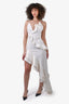 Lovers + Friends White Ruffle Asymmetrical 'Riya' Gown