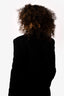 Celine Black Wool Tweed Jacket with White Trim Size 38