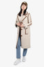 Stand Studio Beige/Brown Kenzie Patent-edged Faux-shearling Coat Size 32