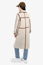 Stand Studio Beige/Brown Kenzie Patent-edged Faux-shearling Coat Size 32