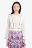 Zimmermann White Lace Pattern Eyelet Top Size 0